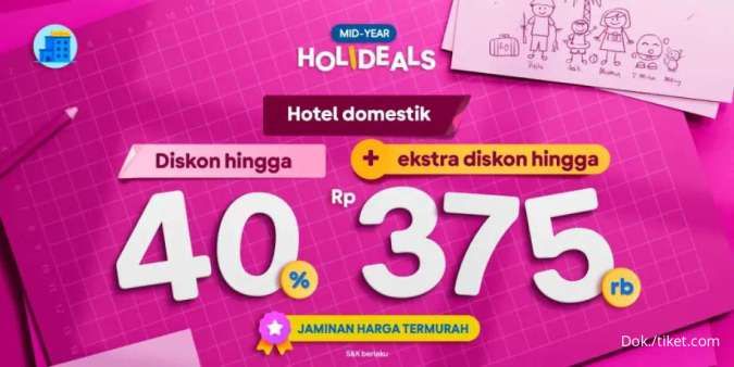 Promo Tiket.com 15-22 Juni 2023, Diskon Hotel Domestik 40% & Ekstra Rp 375.000