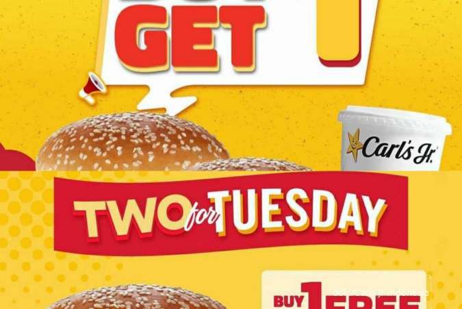 Promo Carls Jr Beli 1 Gratis 1 Cheese Burger, Terbatas Selama Januari 2023