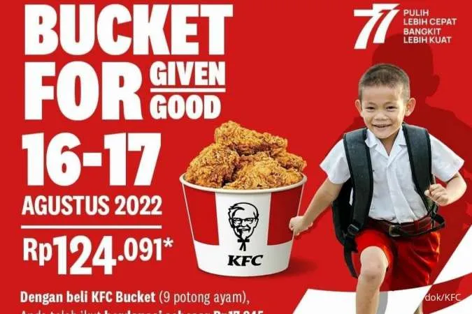 Ikut Berdonasi untuk Anak Indonesia di Pedalaman dengan Beli KFC Bucket Isi 9 Ayam