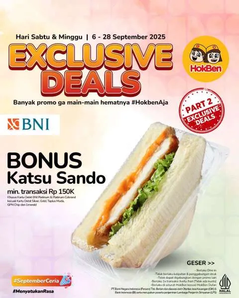Promo HokBen x BNI September