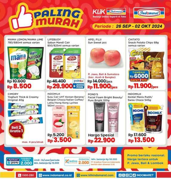 Promo Indomaret 26 September-2 Oktober 2024 Spesial Paling Murah