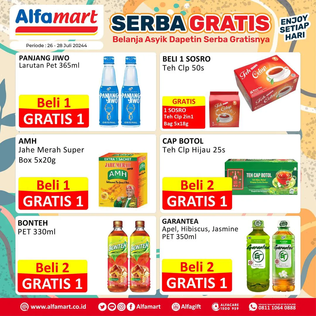 Promo Alfamart Serba Gratis Periode 26-28 Juli 2024