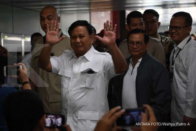 Tiba-tiba Prabowo potong jawaban Surya Paloh saat ditanya soal Gerindra jadi oposisi