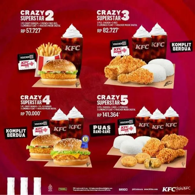 Promo KFC Terbaru Paket Crazy Superstar 