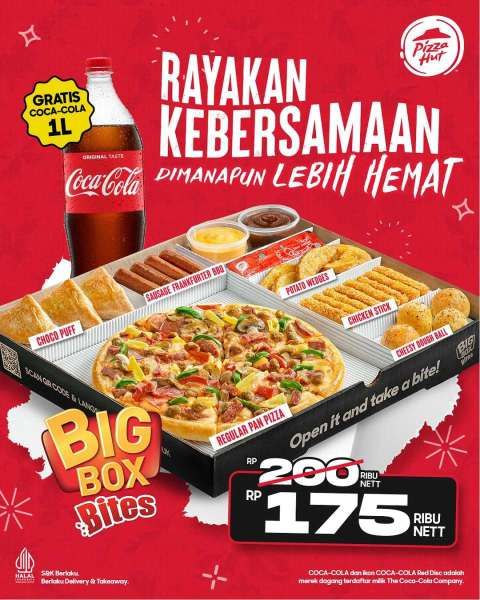 Promo Pizza Hut Gratis Coca-Cola 2-31 Desember 2024