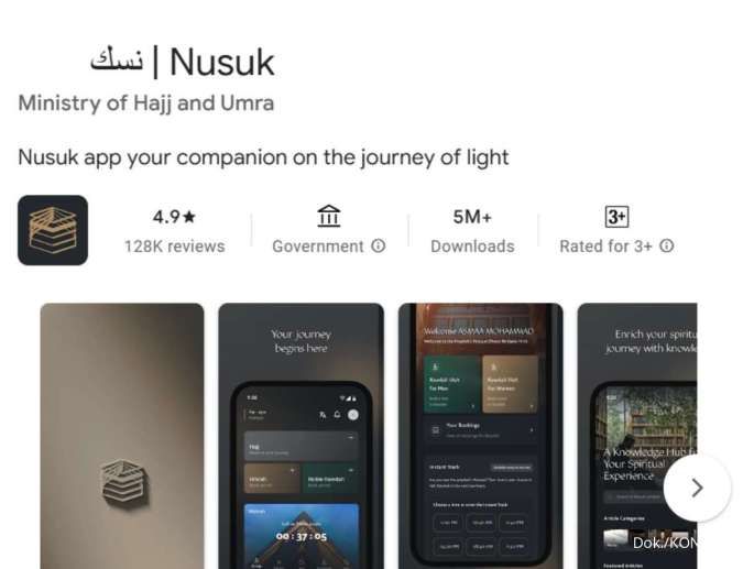 Aplikasi Nusuk di Play Store untuk Android