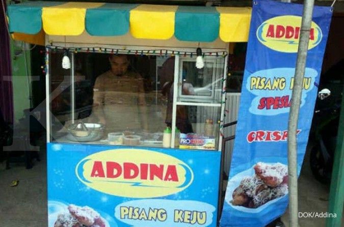 Proyeksi margin 30% dari pisang keju Addina