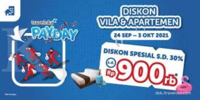 Pengen Nginap di Villa & Apartemen? Cek Traveloka, Ada Diskon Rp 900.000 
