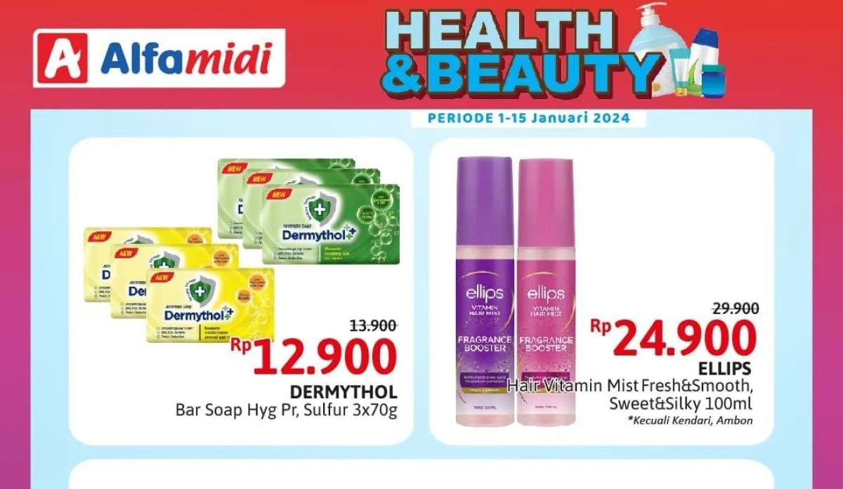 Promo Alfamidi Terbaru 1-15 Januari 2024, Produk Kesehatan dan Kecantikan Harga Hemat