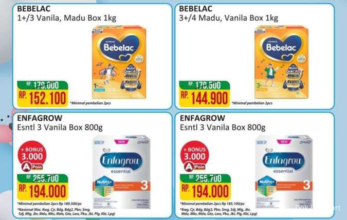 Promo Susu Anak di Alfamart 1-15 Oktober 2025, Bebelac Diskon hingga Rp 25.600