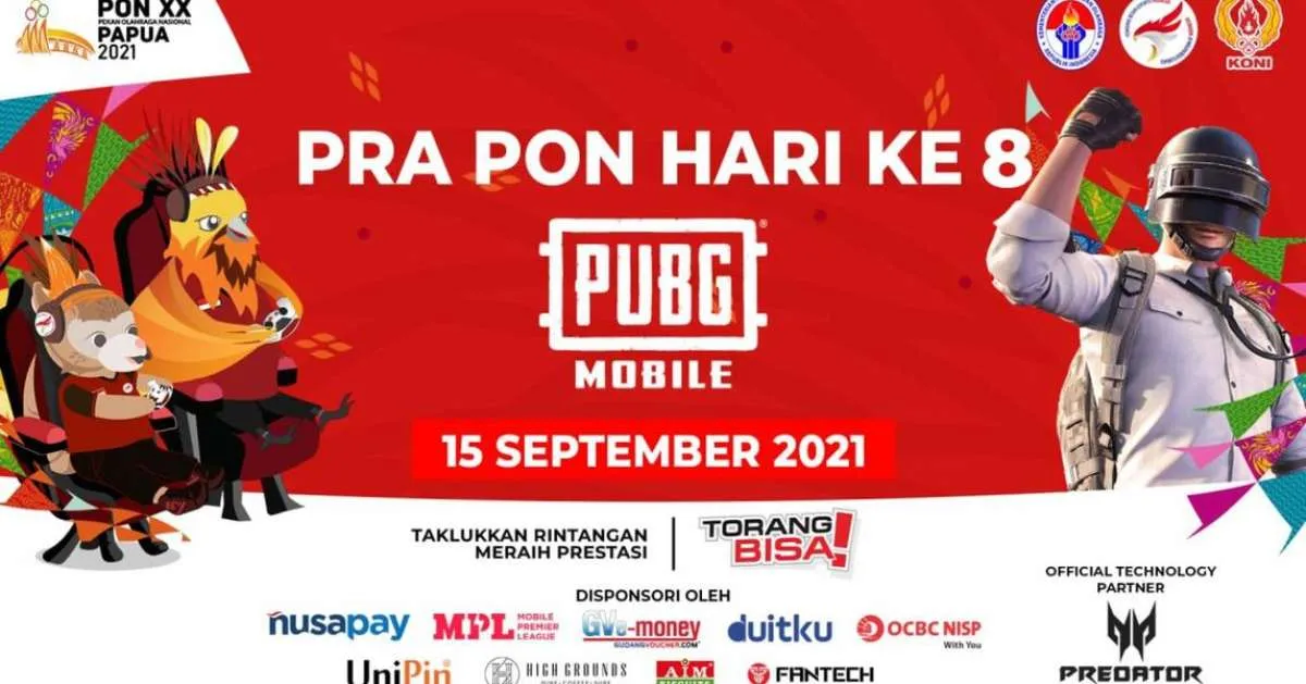 Jadwal, urutan map, daftar provinsi yang ikut kualifikasi PRA-PON PUBG Mobile