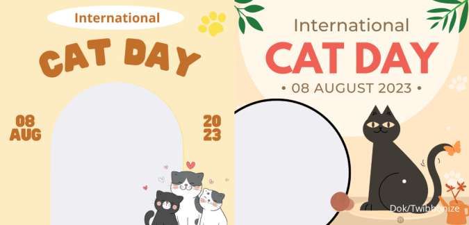 Kumpulan Twibbon Hari Kucing Sedunia 2023, Bagikan di Media Sosial