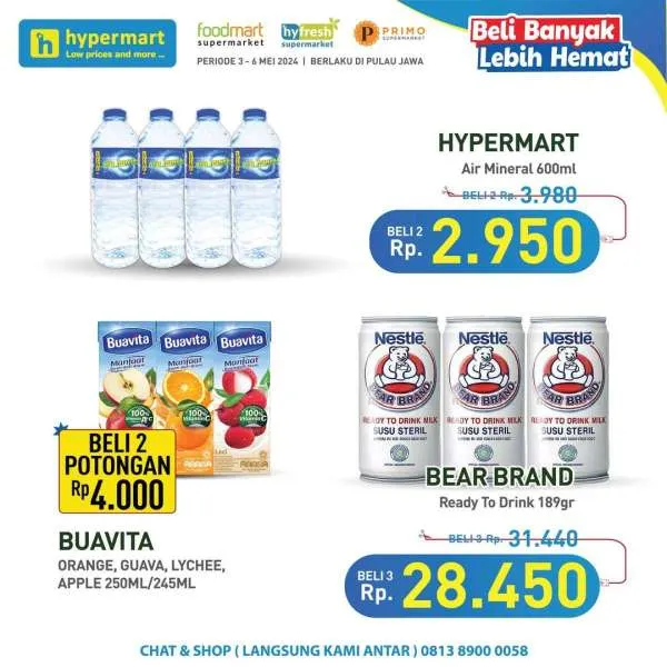 Promo Hypermart Beli Banyak Lebih Hemat Periode 3-6 Mei 2024