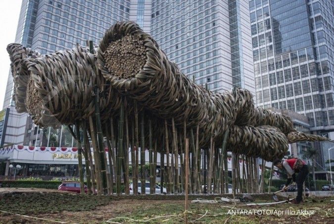 Instalasi bambu kebanggaan Anies di Bundaran HI senilai Rp 550 juta dibongkar