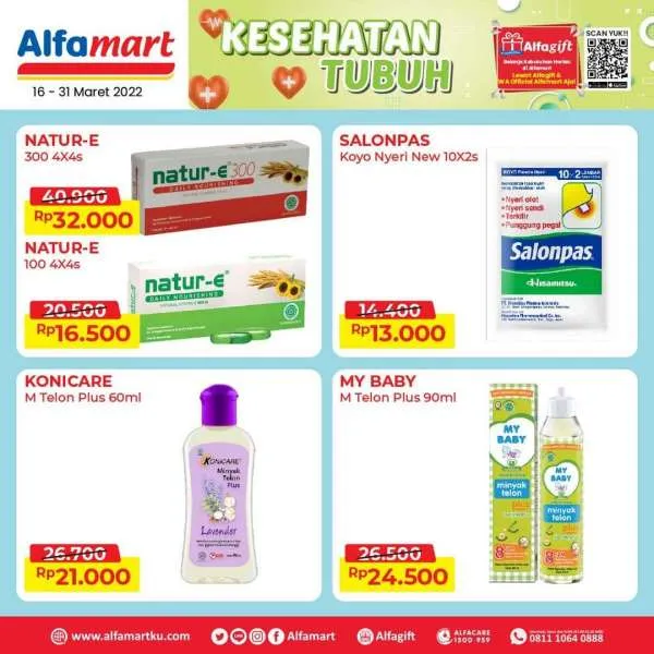 Promo Alfamart Kesehatan Tubuh Periode 16-31 Maret 2022