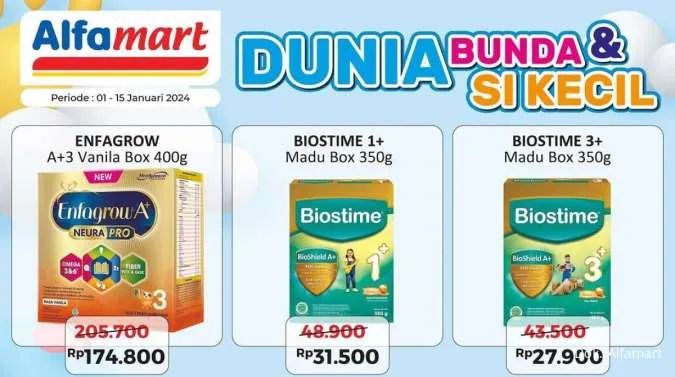 Promo Alfamart Dunia Bunda & Si Kecil, Beli 1 Susu Anlene Gratis 1 Minyak Goreng!