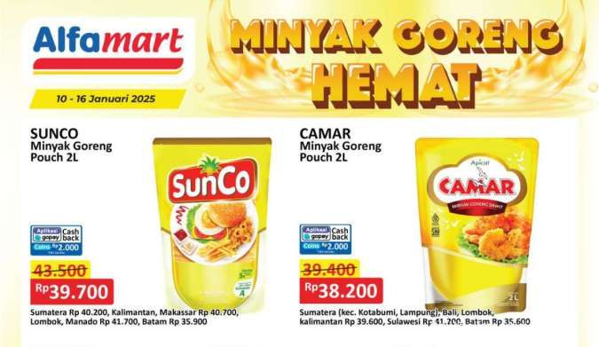 Promo Minyak Goreng Hemat di Alfamart, Promo Sunco Sampai Filma Segera Berakhir