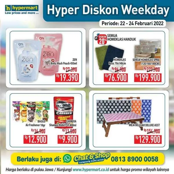 Promo Hypermart Hyper Diskon Weekday 22-24 Februari 2022