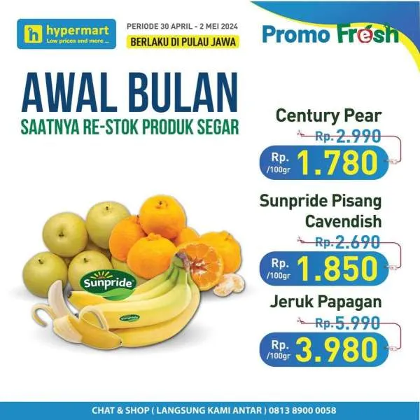 Promo Hypermart Hyper Diskon Weekday Periode 30 April-2 Mei 2024