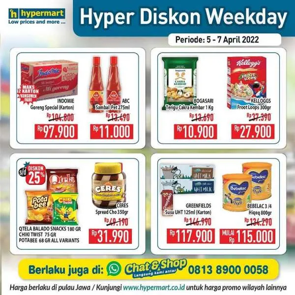 Promo Hypermart 5-7 April 2022, Hyper Diskon Weekday Terbaru