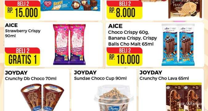 Promo Alfamart Carnaval Ice Cream, Aice-Joyday Beli 2 Lebih Murah