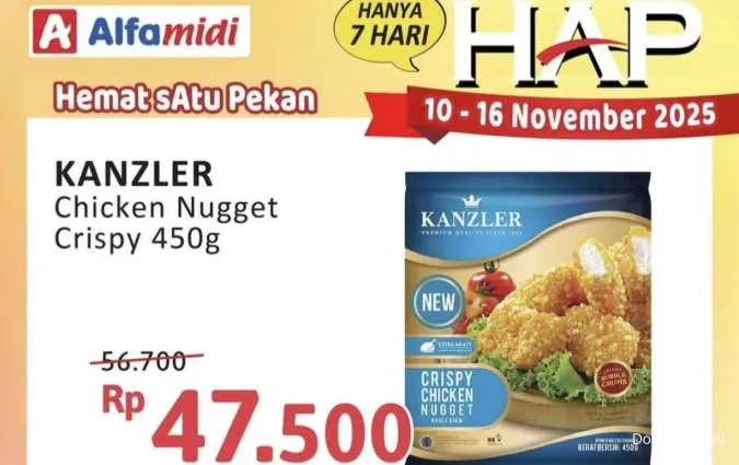 Katalog Promo Alfamidi Hemat Satu Pekan 10-16 November 2025, Kanzler Harga Spesial!