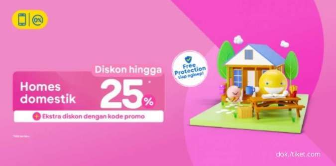 Promo Tiket.com Homes Domestik s.d 24 Februari 2022, Diskon Hingga 25%