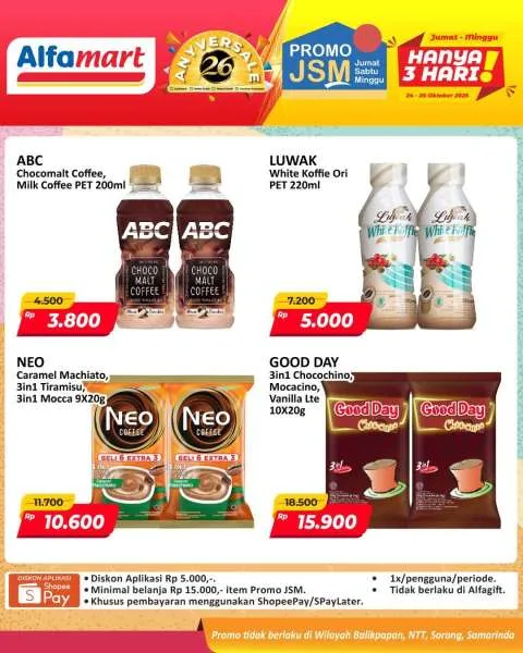 Promo JSM Alfamart Periode 24-26 Oktober 2025