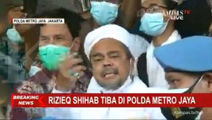 Pemimpin FPI Rizieq Shihab penuhi panggilan pemeriksaan di Polda Metro Jaya 