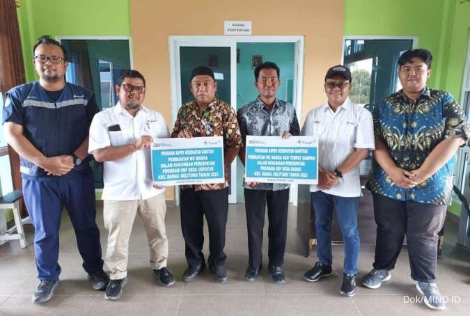 Grup MIND ID PT Timah Bangun 21 Unit Toilet &Tempat Sampah, Dukung ODF di Belitung