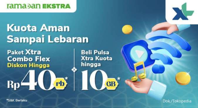 Promo XL di WIB Tokopedia April, Diskon Spesial untuk Paket Data Pilihan!