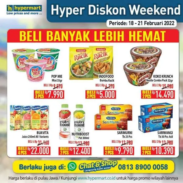 Promo Hypermart Hyper Diskon Weekend Periode 18-21 Februari 2022