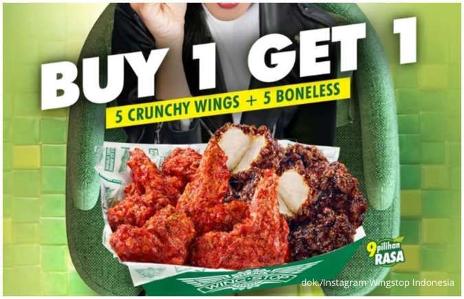 Promo Wingstop Buy 1 Get 1 Tiap Rabu, Cuma Rp 50.000-an Bebas Pilih 2 Rasa