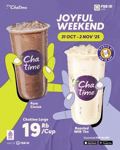 Promo Chatime Joyful Weekend 31 Oktober - 2 November 2025
