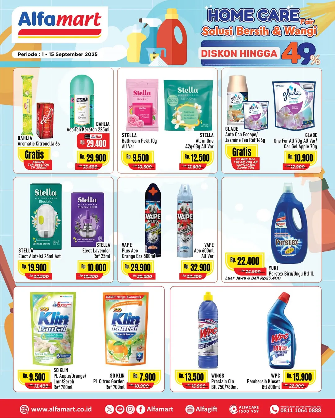 Promo Alfamart Home Care Fair Diskon s/d 49% Periode 1-15 September 2025