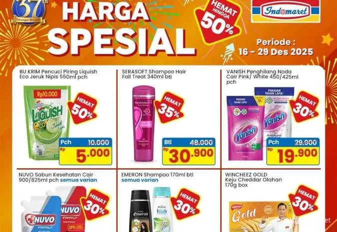 Promo Indomaret Harga Spesial 16-29 Desember 2025, BuKrim Pencuci Piring Diskon 50%