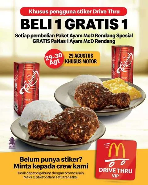 Promo McD Beli 1 Gratis 29-30 Agustus