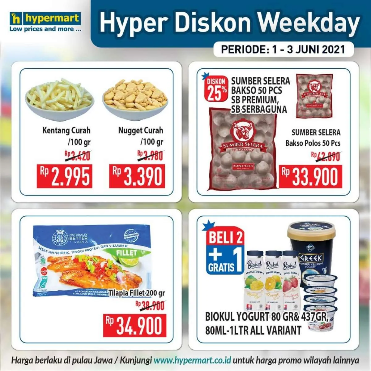 Promo Hypermart hari ini 2 Juni 2021, diskonan hari kerja!