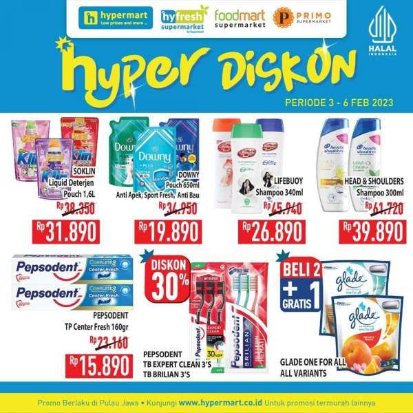 Katalog Promo JSM Hypermart Terbaru 3-6 Februari 2023, Promo Hyper Diskon Weekend