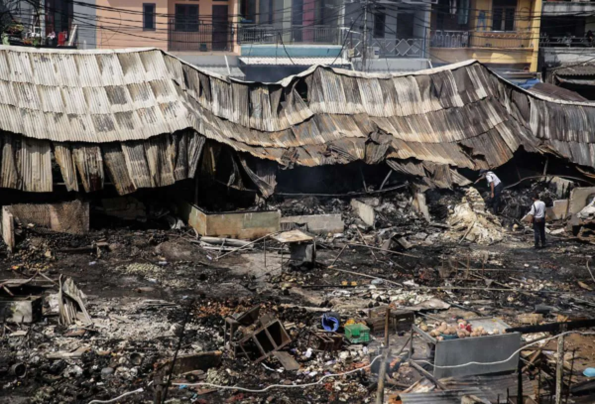 Kebakaran besar di Pasar Kambing Tanah Abang timbulkan kerugian hingga Rp 1 miliar