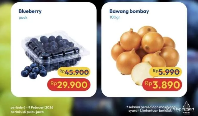 Promo JSM Hypermart Weekend 6-9 Februari 2026, Blueberry Diskon Rp 16.000
