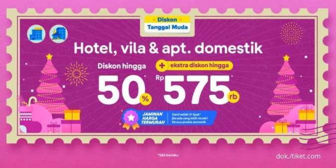 Promo Tiket.com, Diskon Hotel, Vila dan Apartemen Hingga 50% 