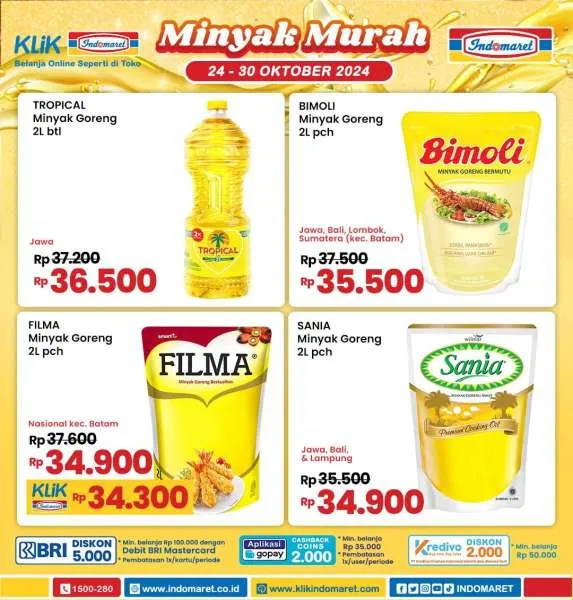 Promo Indomaret Minyak Murah Periode 24-30 Oktober 2024