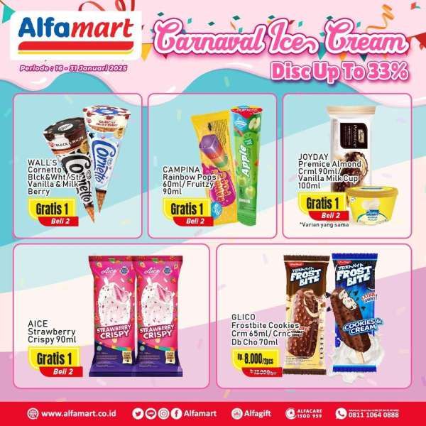 Promo Alfamart 16-31 Januari 2025 Carnaval Ice Cream