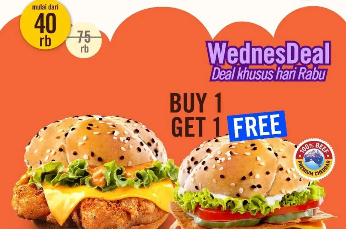 Promo A&W Tiap Rabu September 2025, Buy 1 Get 1 Burger Spesial Mulai Rp 40.000