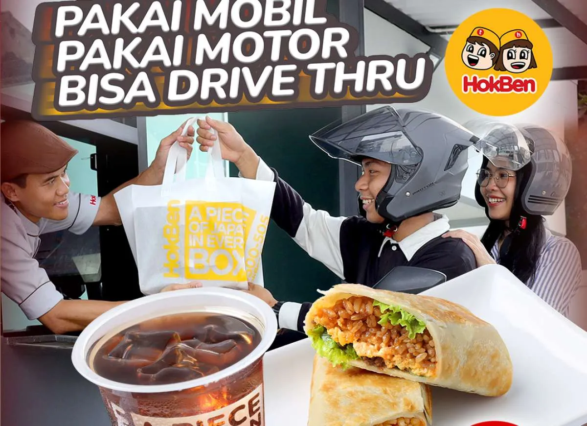 Promo HokBen Drive Thru Terbaru, Gratis Lemon Tea & Yakimeshi Burrito