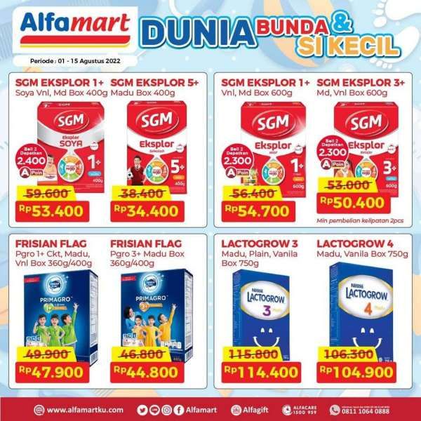 Promo Alfamart Milk Fair, Belanja Susu Keluarga Lebih Hemat sampai Hari Ini (15/8)