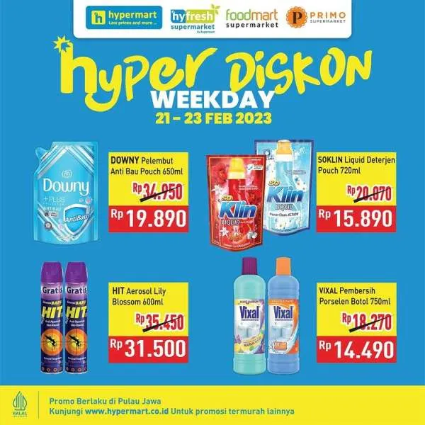 Promo Hypermart 21-23 Februari 2023, Hyper Diskon Weekday Terbaru