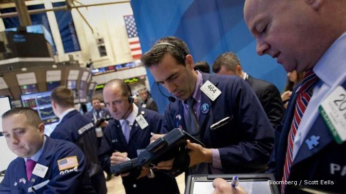 Mayoritas saham di Wall Street ditutup positif