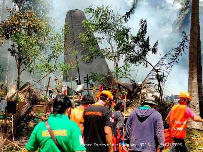 Kecelakaan pesawat militer Filipina tewaskan 47 orang dan 49 orang lainnya terluka